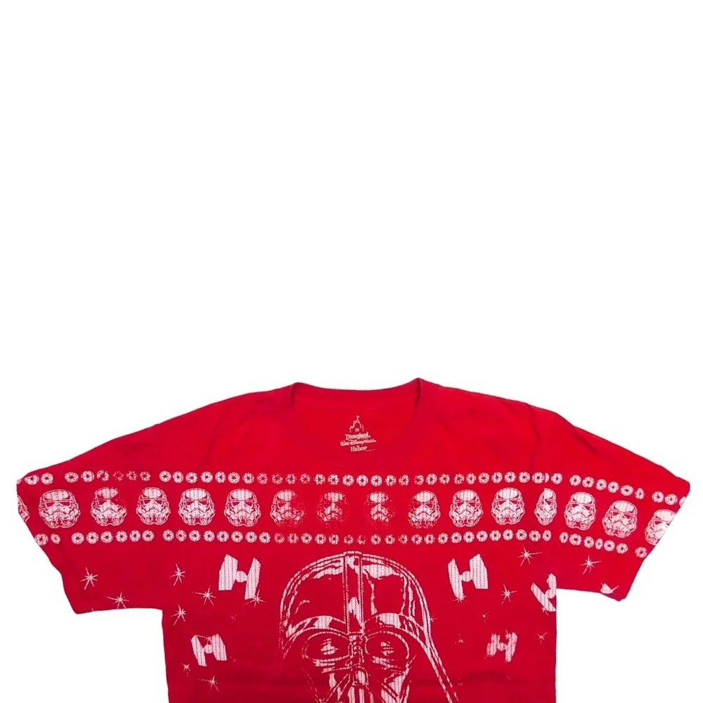 Disney Star Wars Darth Vader Merry Sithmas Ugly Sweater Design T-shirt Size M - Picture 3 of 4